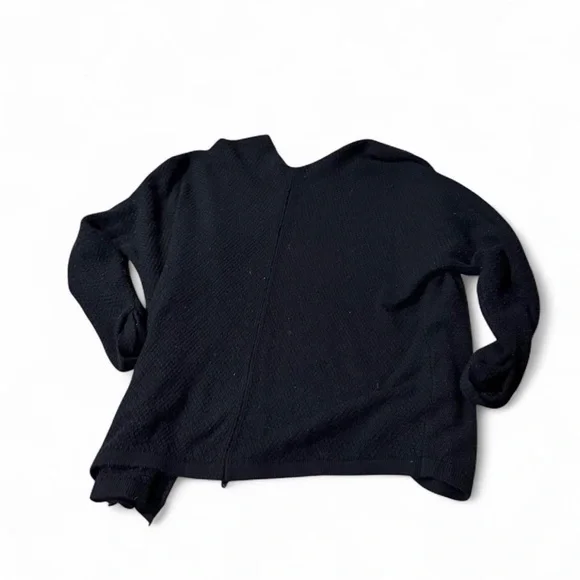 Beceel Black Open Front Knit Cardigan Women's S/M Soft Cozy Minimalist - Picture 4 of 5